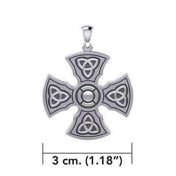 Brigid Ashwood Templar Celtic Cross Sterling Silver Pendant TPD458